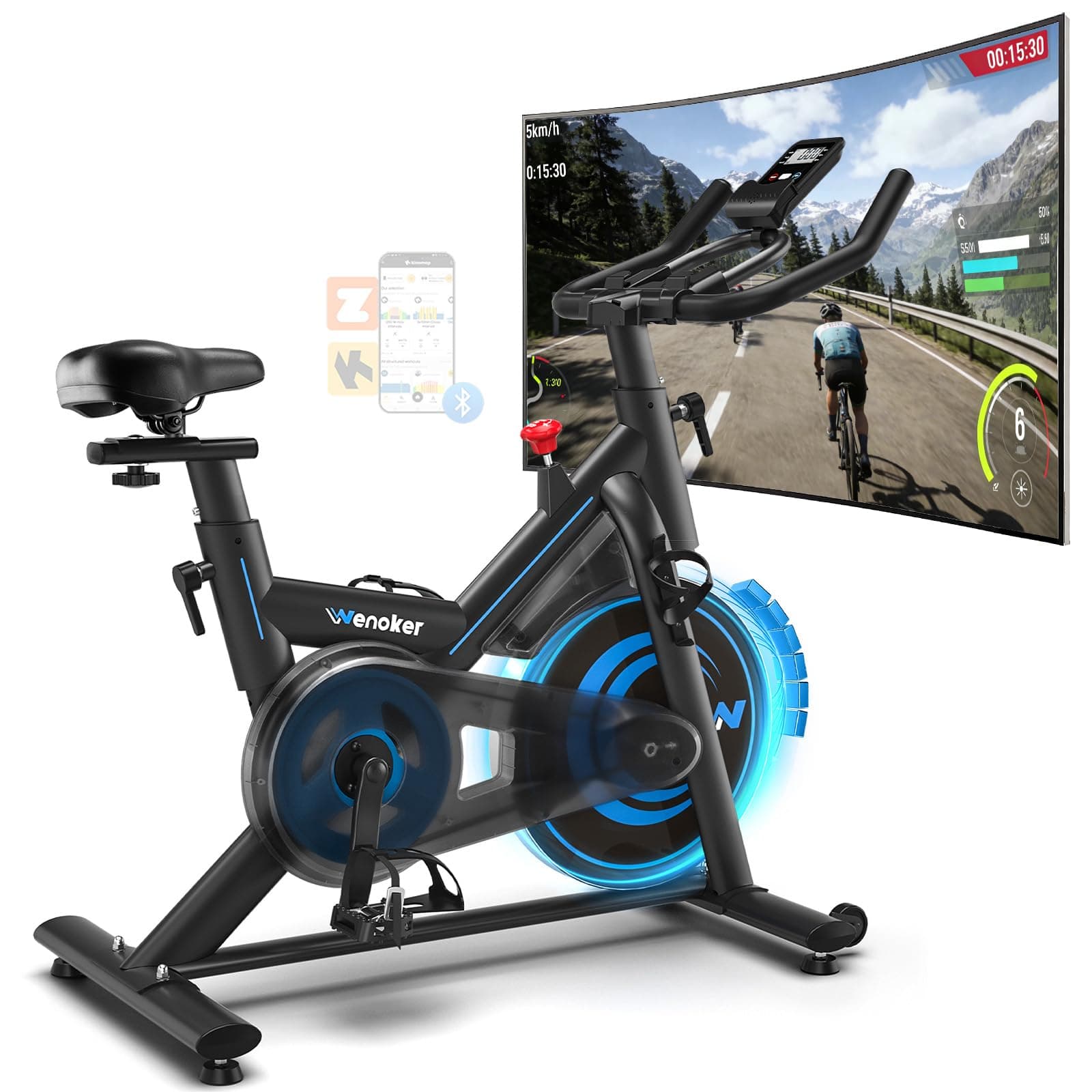 Wenoker Wenoker Heimtrainer Fahrrad mit App