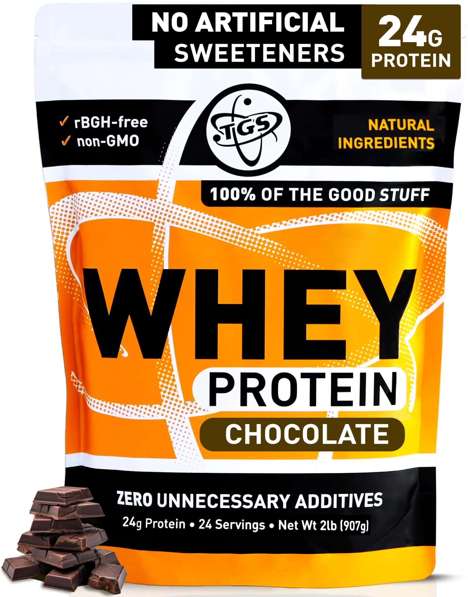TGS Nutrition Chocolate Whey Protein Powder 2lb