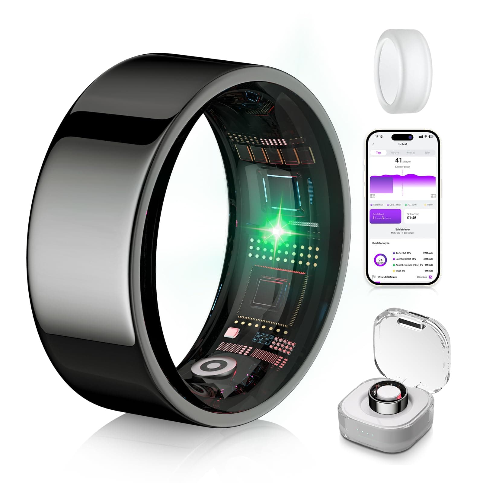 XSWCCJJ XSWCCJJ 6.0 Smart Ring & Inklusive Ladefach【Branchen Nr.1