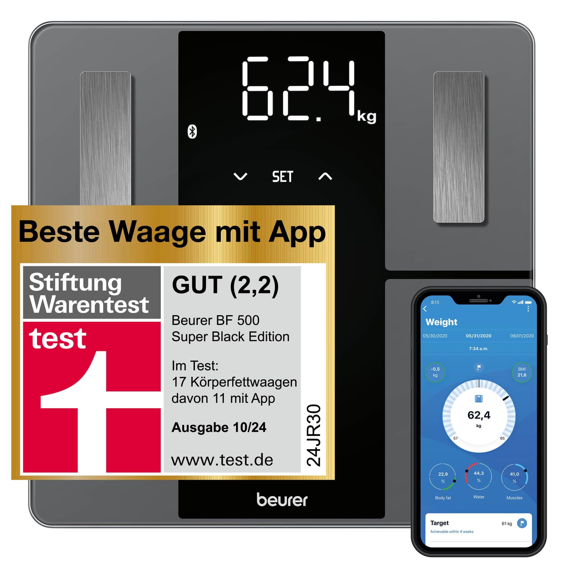 Beurer Beurer BF 500 Personenwaage mit Bluetooth & App